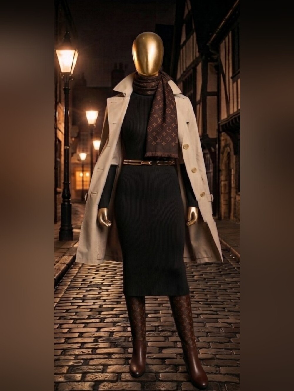 Banana Republic Classic Beige Trench Coat with Tie Belt - Women's Jacket